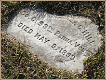 Sunken grave stone